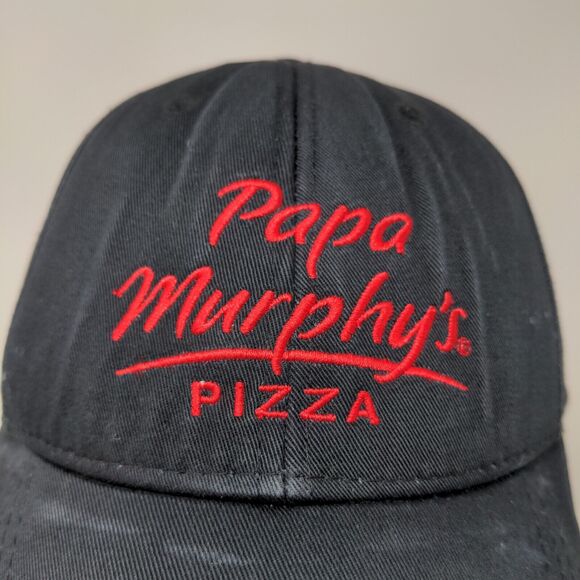 Papa Murphy's Men's Strapback Hat Cap Black Embroidered Logo Employee Uniform - Picture 4 of 12